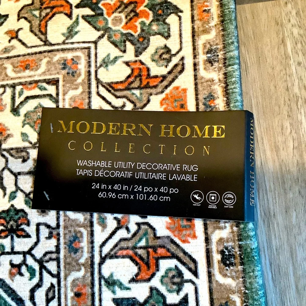 Modern Home Woven Washable Utility or Bath Rug-2’ x 3.33’